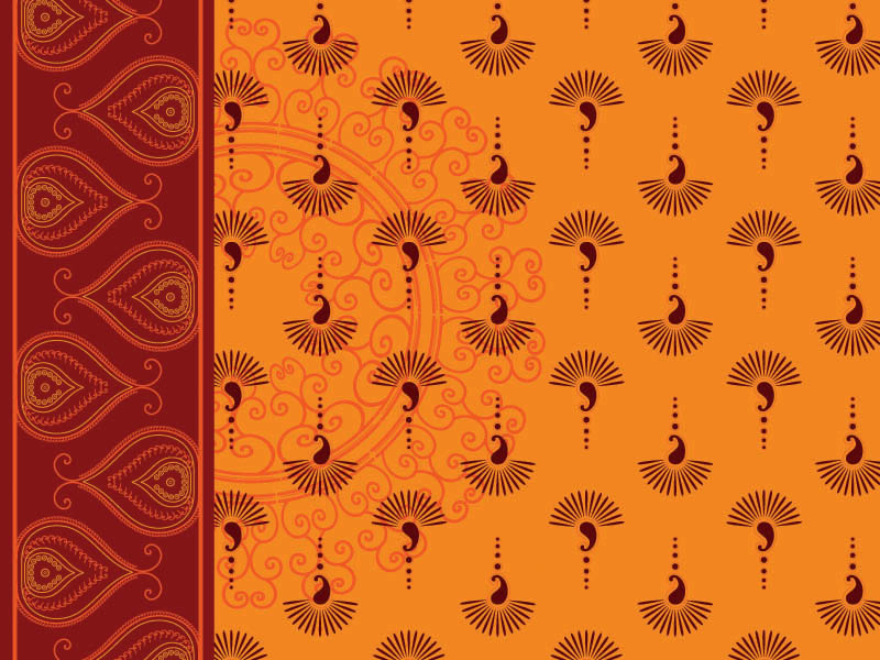 free vector India ham pattern vector background